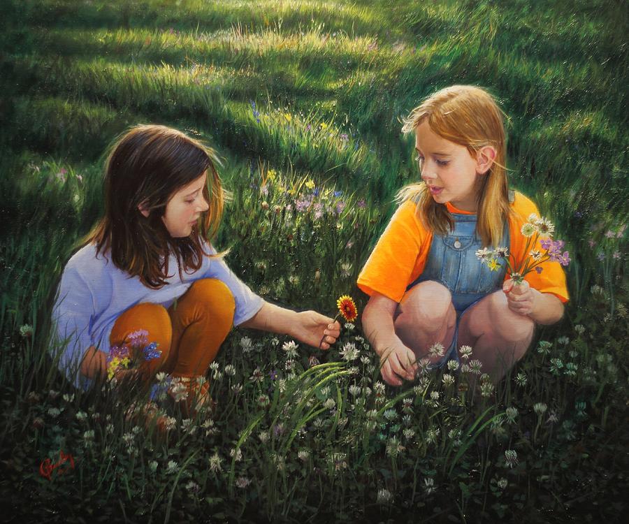 Clover Field Surprise Painting by Glenn Beasley