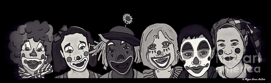 Clown Alley Black Lavender Digital Art by Megan Dirsa-DuBois