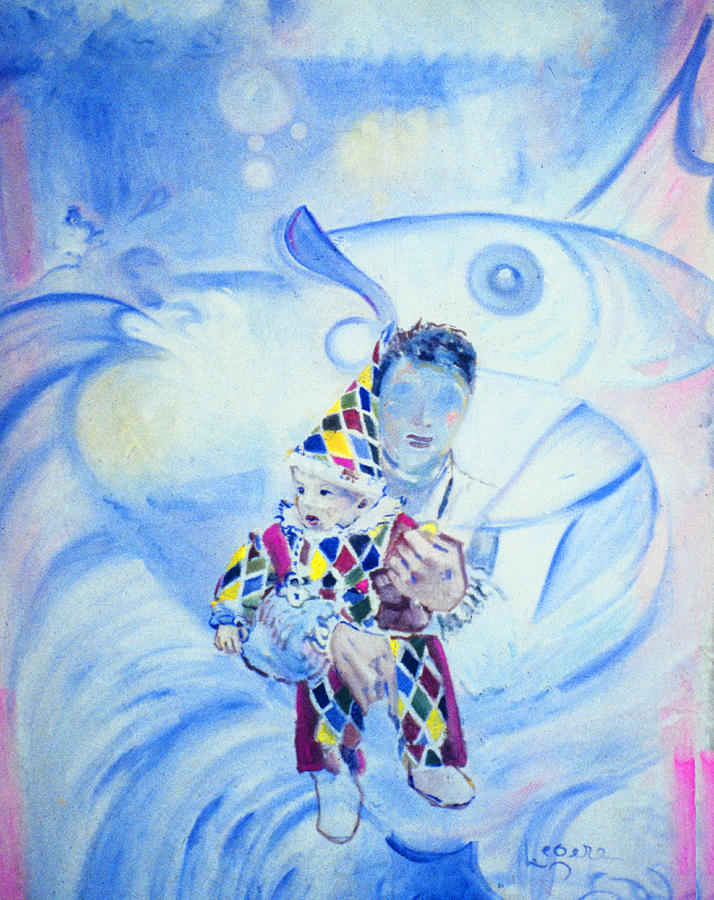Fish Painting - Clown Baby  by Phoebe Legere
