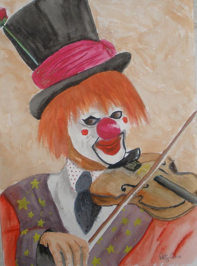 Clown  Painting by Betty-Anne McDonald