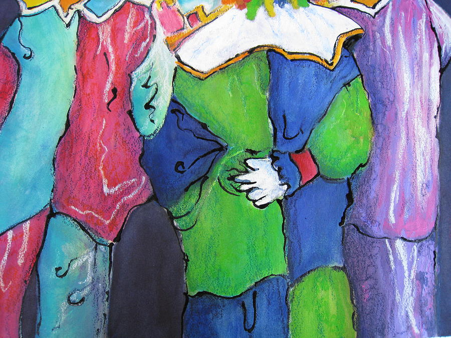Clown Clothes Painting by Myra Evans