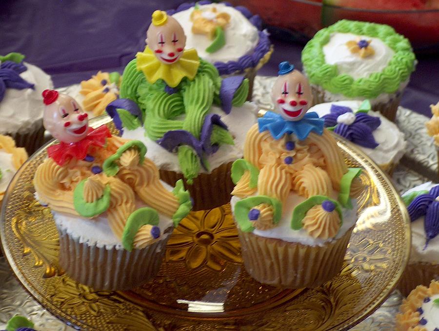 Clown Cupcakes Photograph by Linda Nielsen