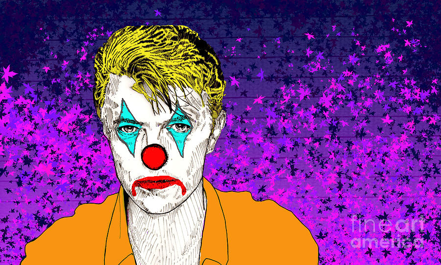 Clown David Bowie Digital Art by Jason Tricktop Matthews