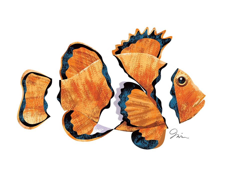 Fish Digital Art - Clown Fish 001 by Trevor Irvin
