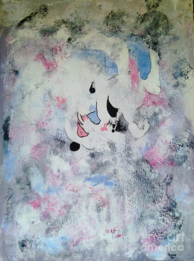 Clown in the clouds Painting by Thea Recuerdo