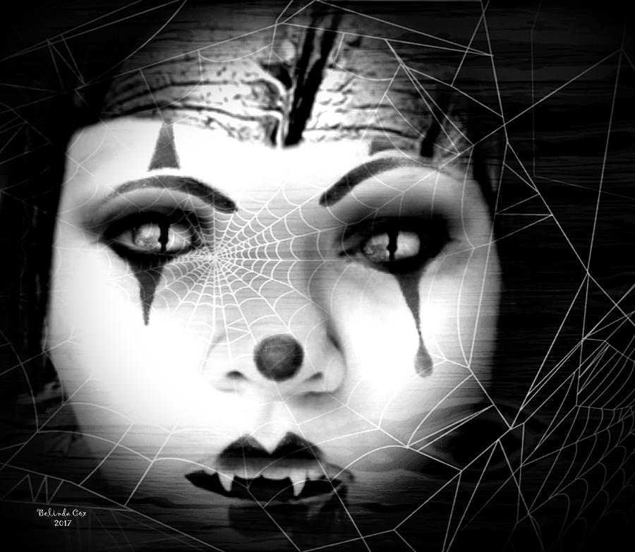 Clown in the Spider Webs Digital Art by Artful Oasis