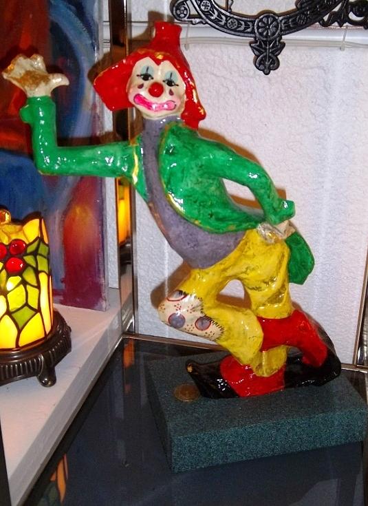 Clown Logic 12 Coin Chaser Sculpture by Perez