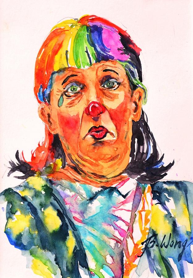 Clown Series Oh No  Painting by Betty M M Wong