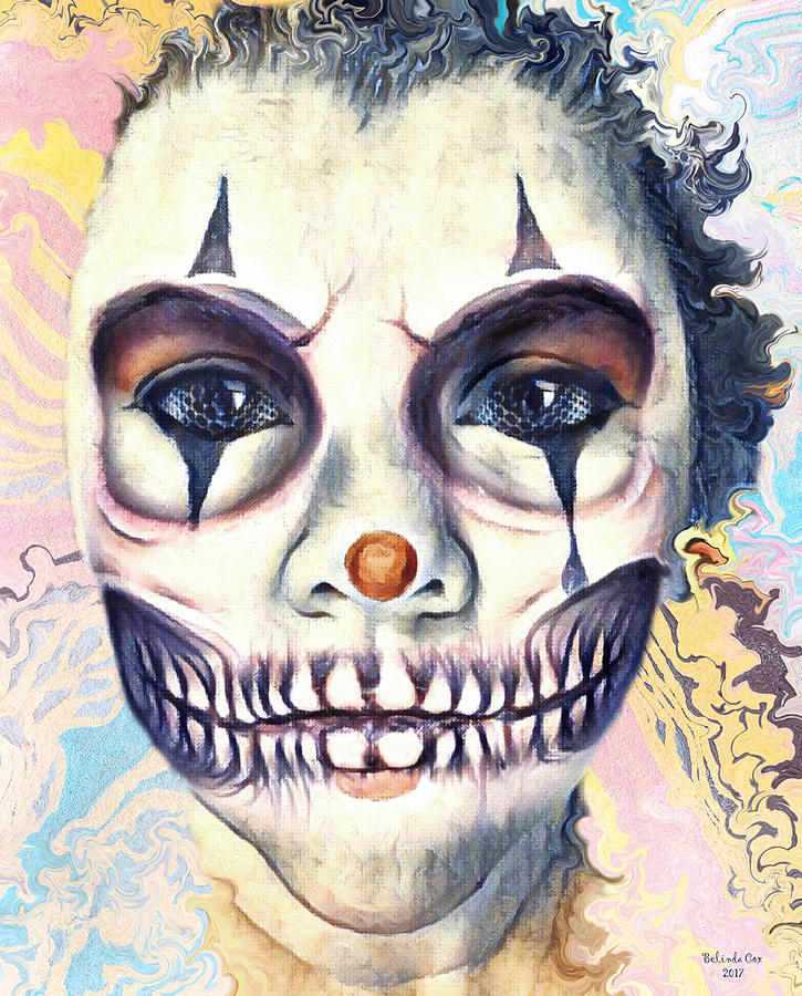 Clown Skelton Digital Art by Artful Oasis