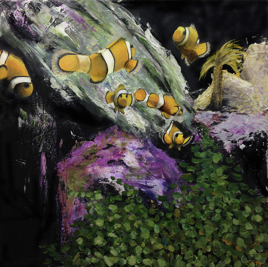 Animal Painting - Clownfish  by Elisenda Vila