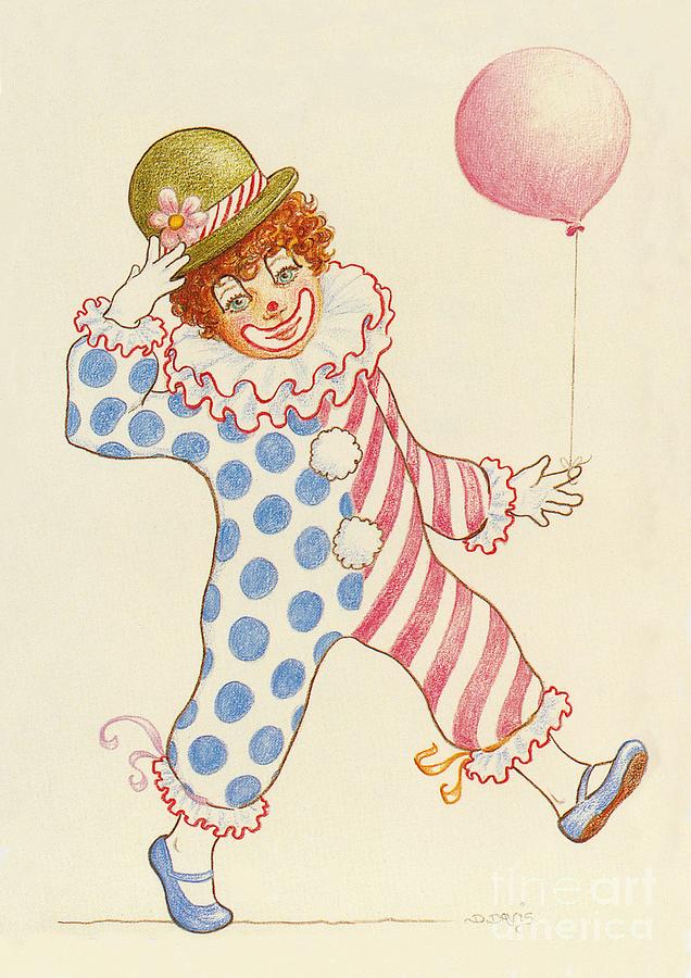Clowning Around at the Kiddie Parade Drawing by Dee Davis