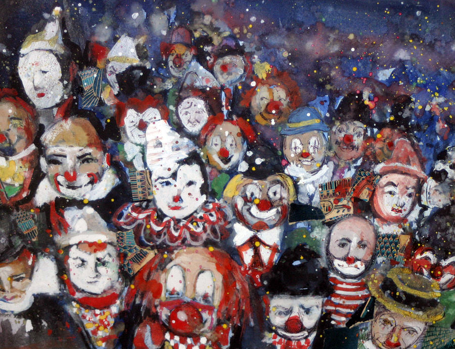 Clowning around. Painting by Tom Smith
