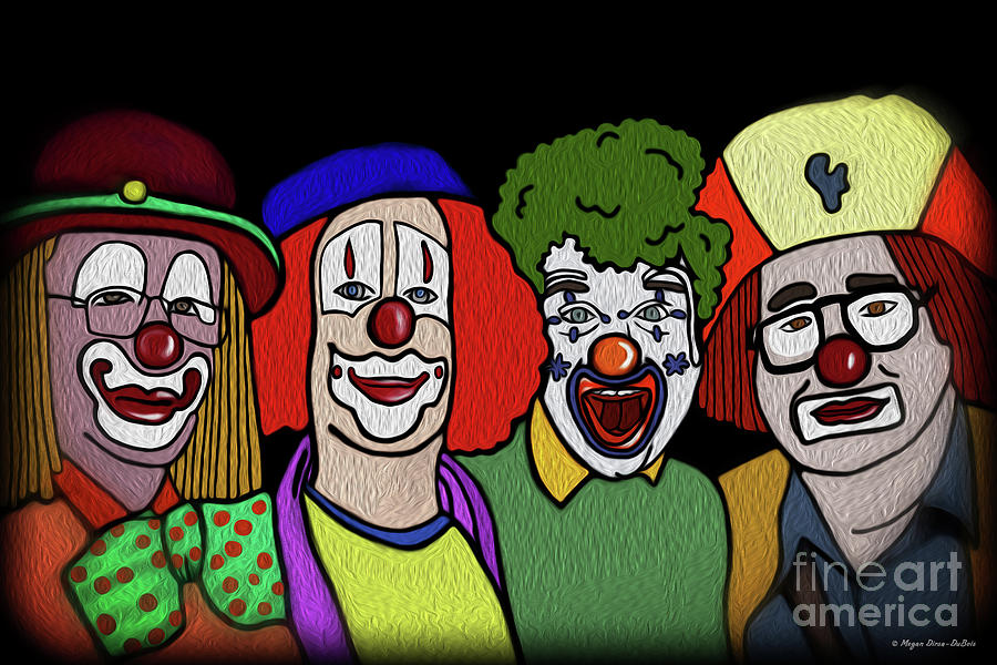 Clowns Digital Art by Megan Dirsa-DuBois