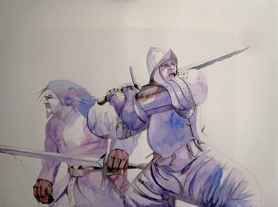 Clse Quarter Combat Painting by Ray Agius
