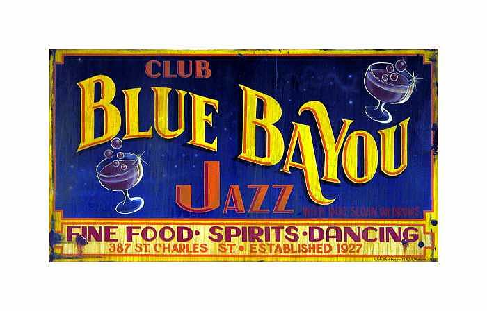 New Orleans Photograph - Club Blue Bayou by Kate Watkins New Orleans Photograph - Club Blue Bayou by Kate Watkins