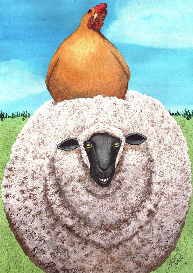 Cluck Ewe Painting by Catherine G McElroy