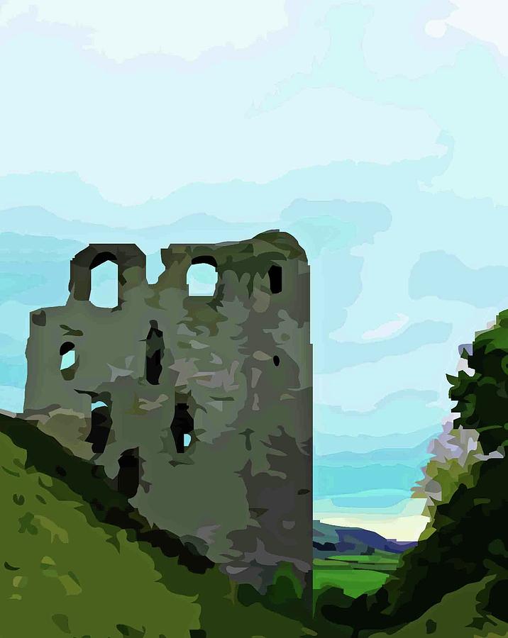 Clun Castle by Mary Castellan Clun Castle by Mary Castellan