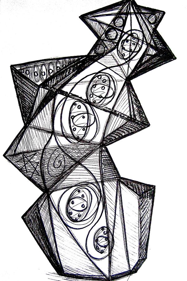 Cluster Form Drawing by Stephen Hawks