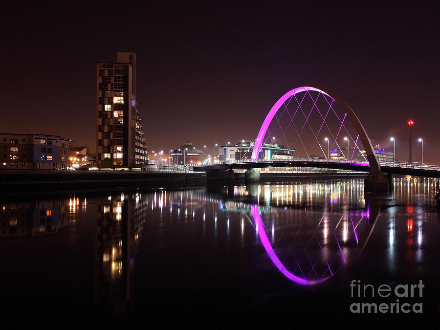 Clyde Arc Night Reflections Photograph by Maria Gaellman