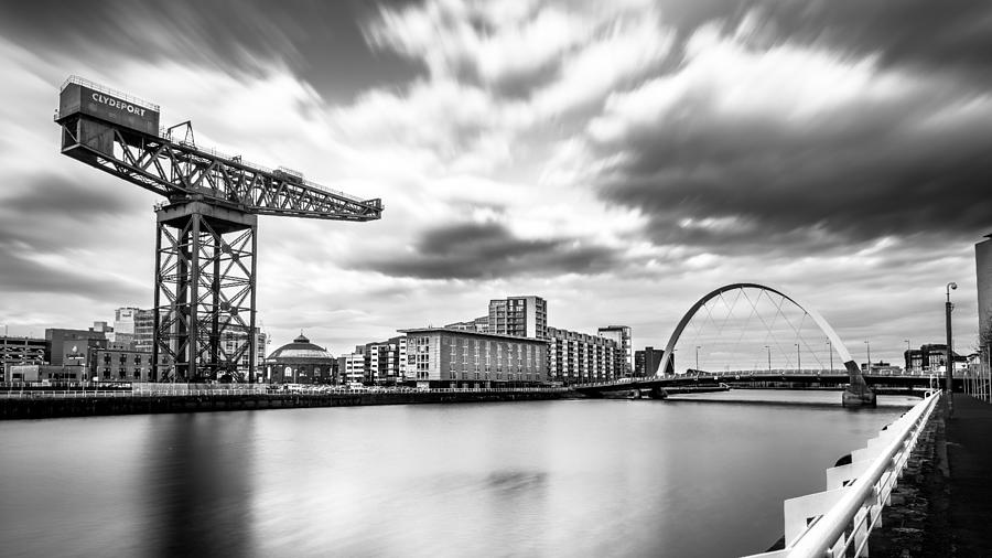 Architecture Photograph - Clyde arch, Glasgow, Scotland - Black and white cityscape photography by Giuseppe Milo