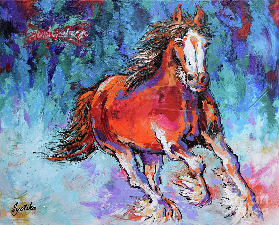 Clydesdale  Painting by Jyotika Shroff
