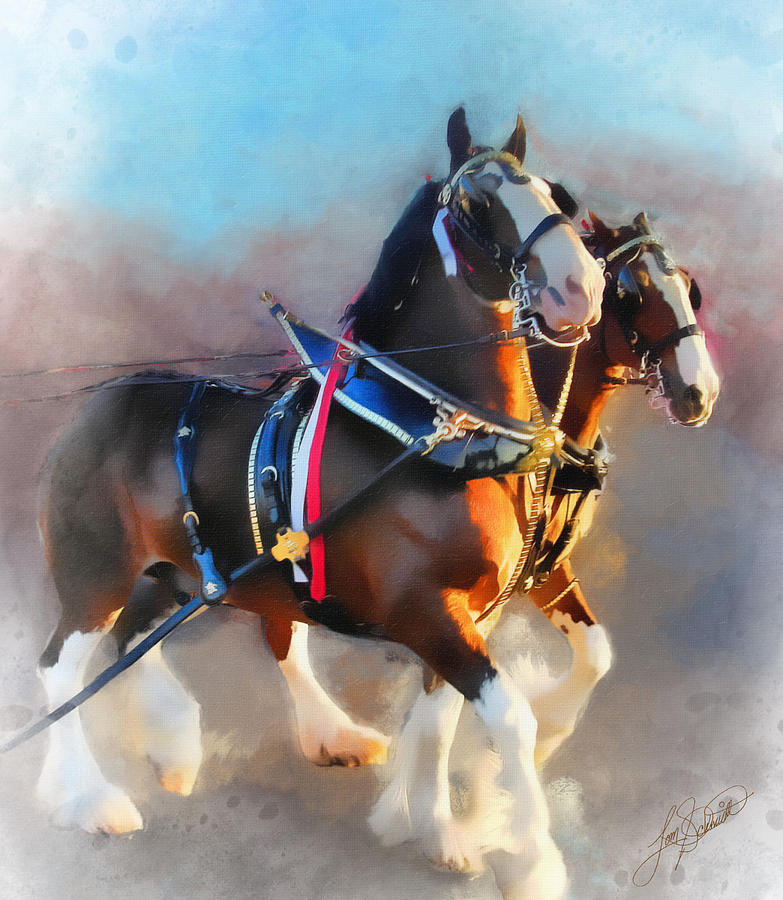 Clydesdales Painting by Tom Schmidt - Pixels