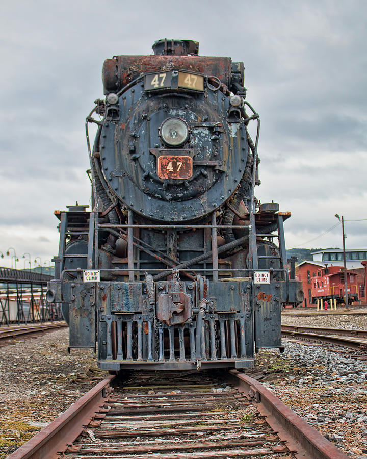 CN Locomotive 47 - Front View Photograph by Kristia Adams