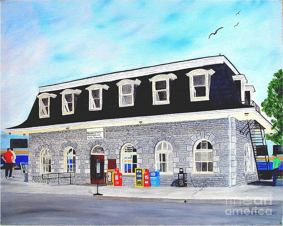 CN Station Belleville Circa 1856 Painting by Peggy Holcroft CN Station Belleville Circa 1856 Painting by Peggy Holcroft