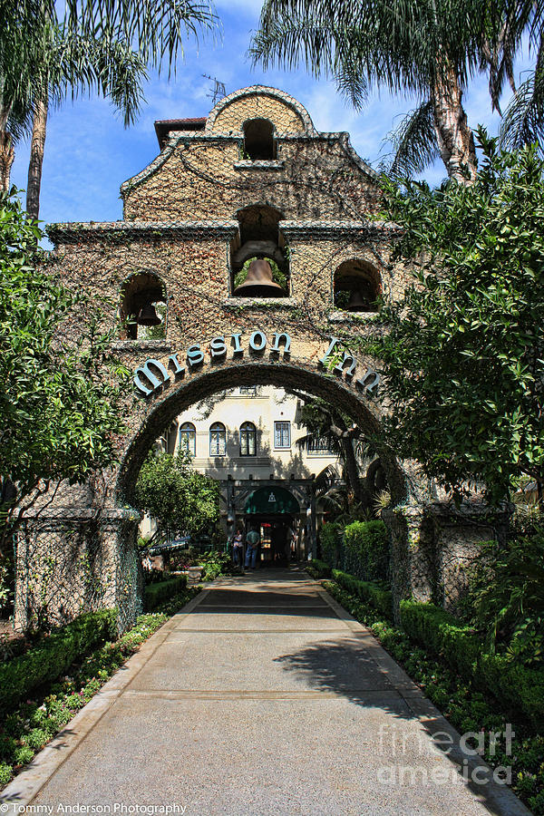 Mission Inn Photograph - Coach Entrance by Tommy Anderson