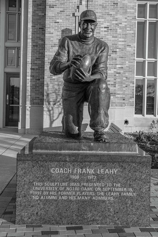 Coach Frank Leahy Black and White  Photograph by John McGraw