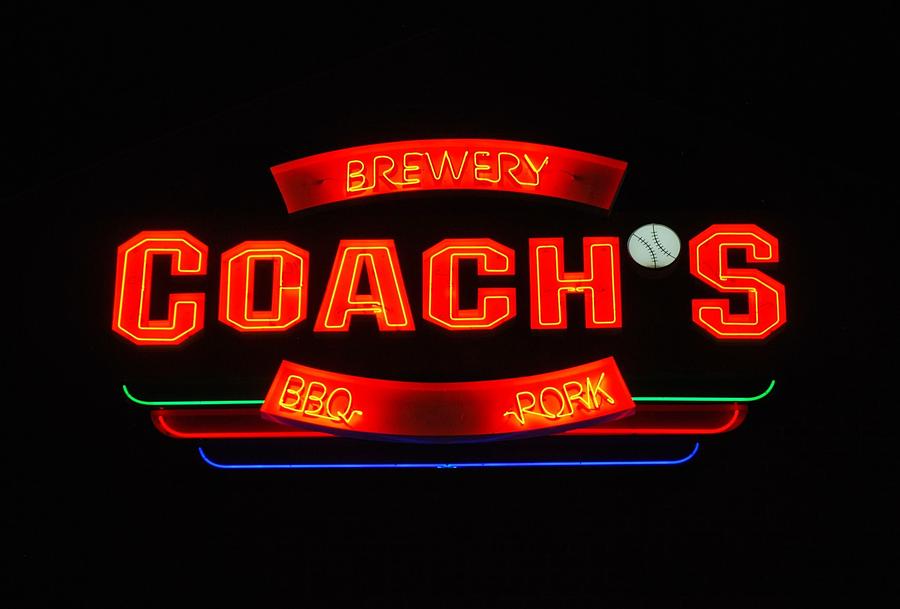 Oklahoma City Photograph - Coachs Oklahoma City Neon Sign by Matt Quest