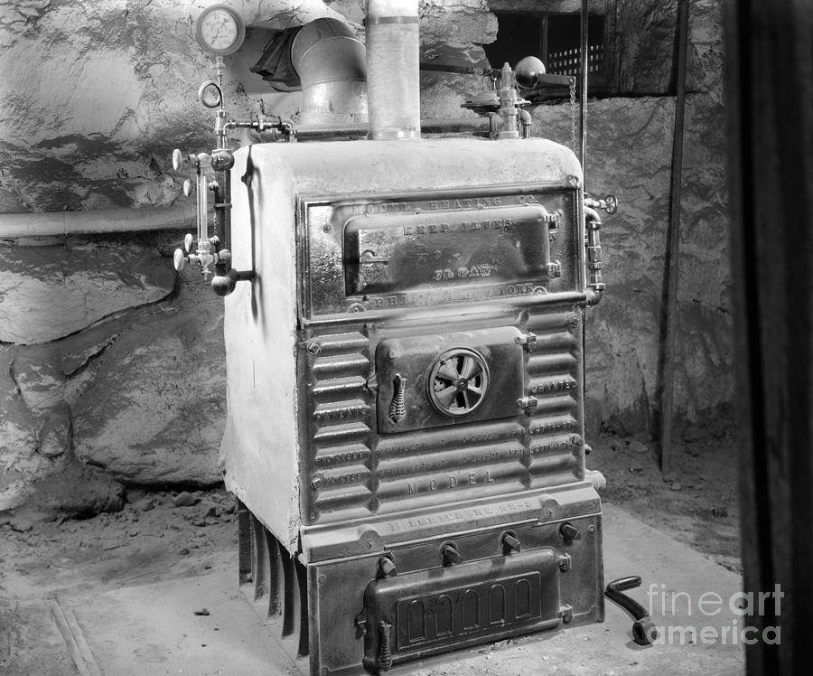 Coal Burning Water Heater, C.1920s Photograph by H. Armstrong Roberts/ClassicStock