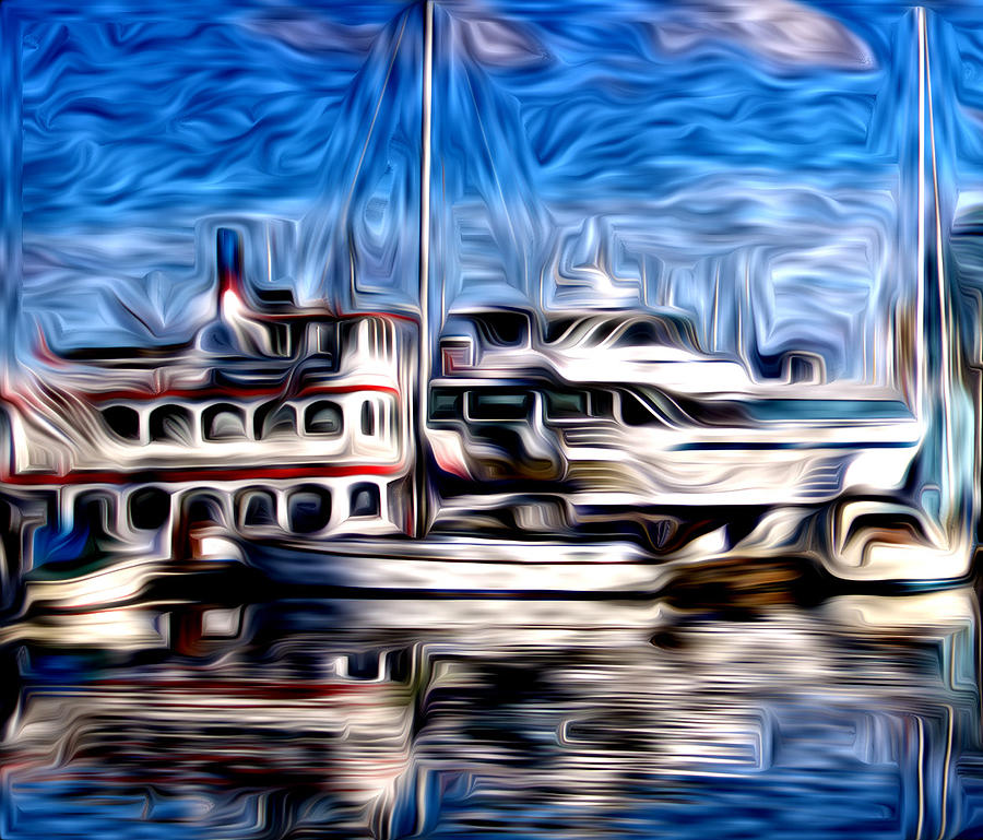 Coal Harbour Boats  Digital Art by Julius Reque
