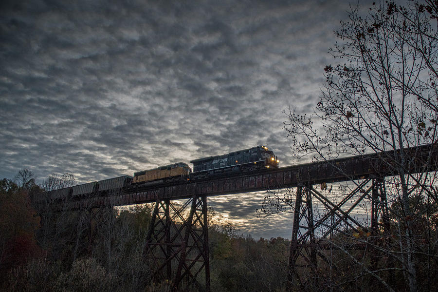 Coal Norfolk Southern 7679 at Big Clifty Ky Photograph by Jim Pearson