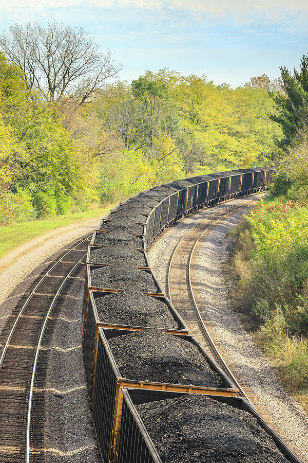 Coal Train around the Bend Photograph by Joni Eskridge