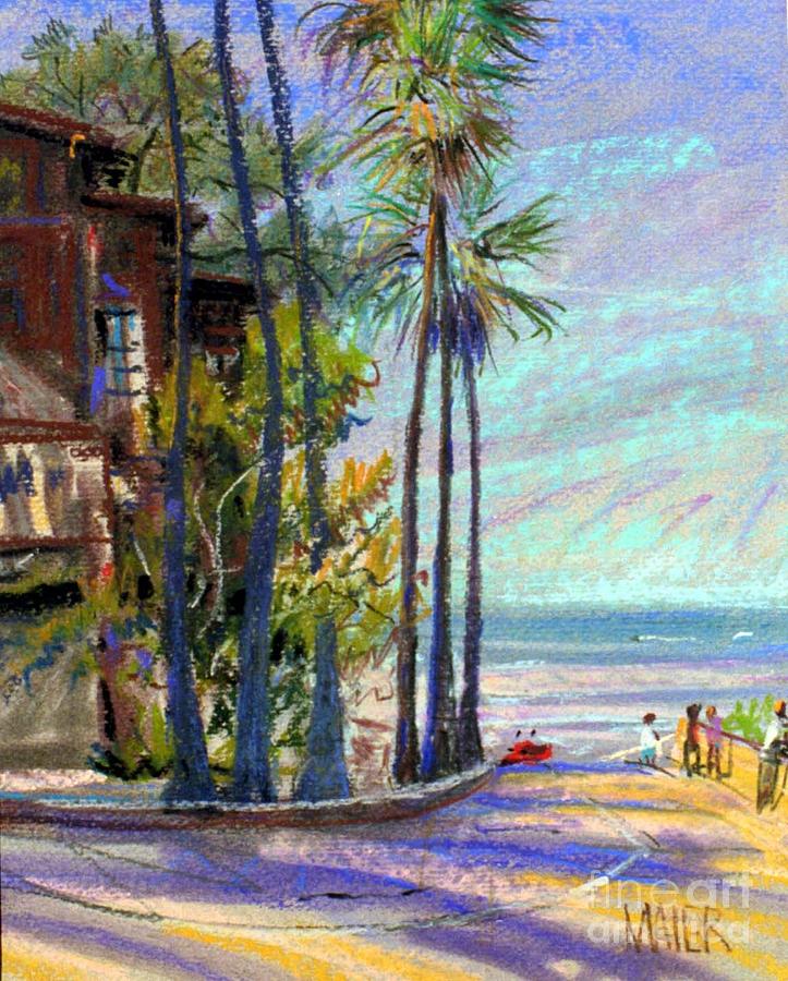La Jolla Drawing - Coast Blvd La Jolla by Donald Maier