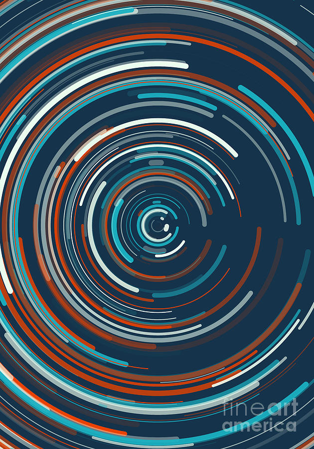 Coast Concentric Circle Pattern Digital Art by Frank Ramspott