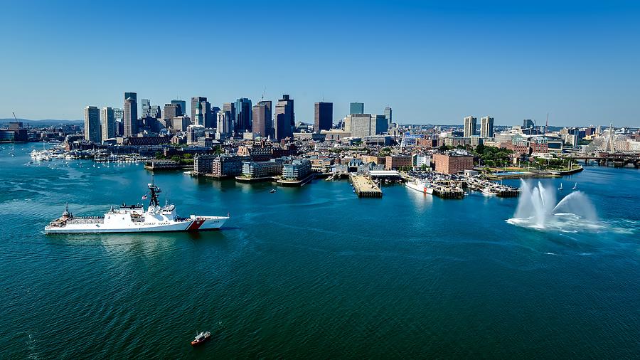 Coast Guard Cutter in Boston Harbor Photograph by Mountain Dreams
