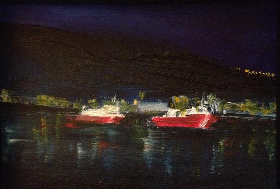 Coast Guard Cutters - St. Johns Night Painting by Desmond Raymond