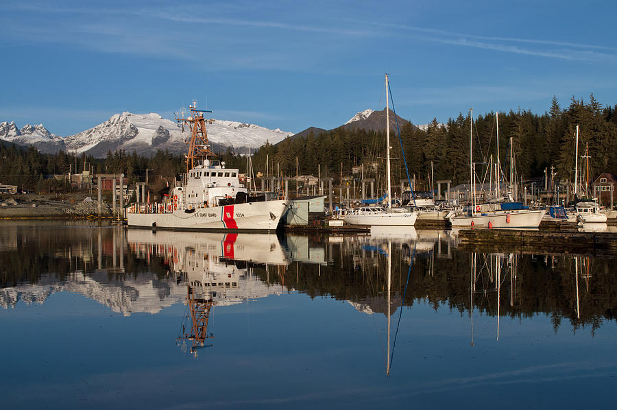 Boat Photograph - Coast Guard Reflections by Cathy Mahnke