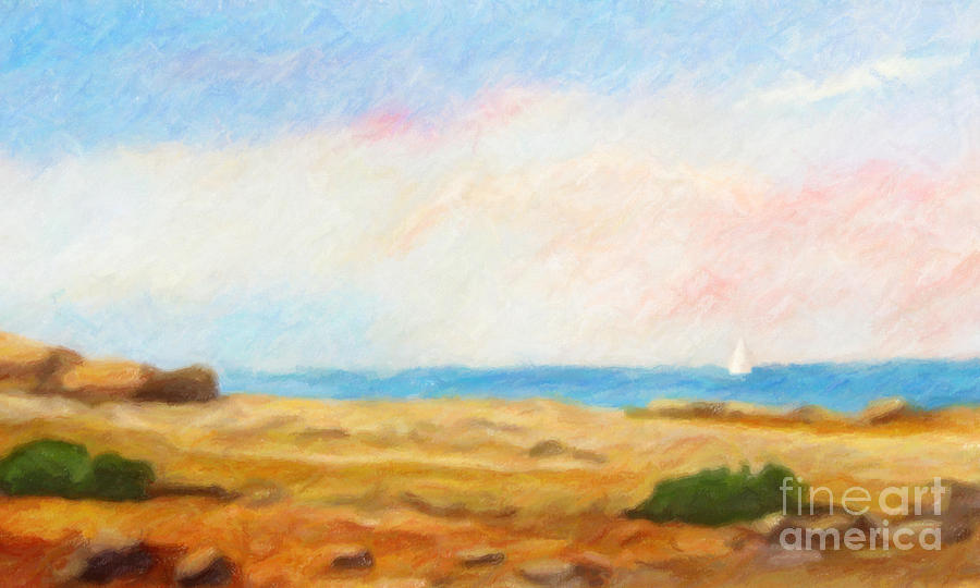 Coast Impressionism Painting by Lutz Baar