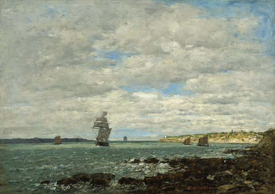 Coast of Brittany Painting by Eugene Boudin
