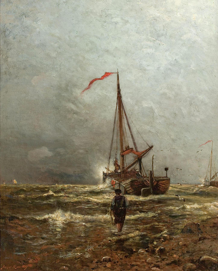 Coast of Holland Painting by Arthur Quartley