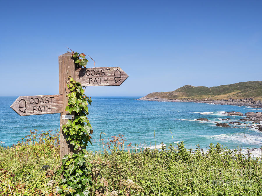 Sign Photograph - Coast Path Sign by Colin and Linda McKie