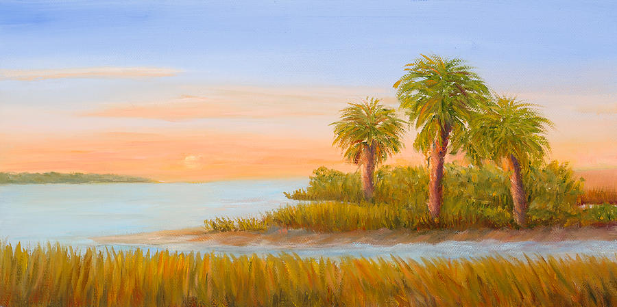Coastal Bay Painting by Audrey McLeod