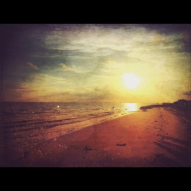 Sunset Photograph - Coastal Beauty#sunset #shore by Joan McCool