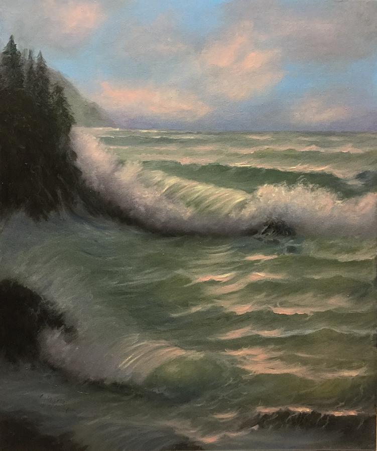 Coastal Breeze Painting by Natascha de la Court