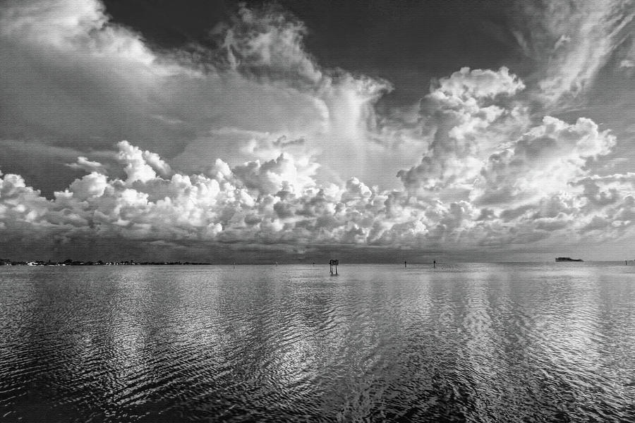 Black And White Photograph - Coastal Clouds 2 by HH Photography of Florida