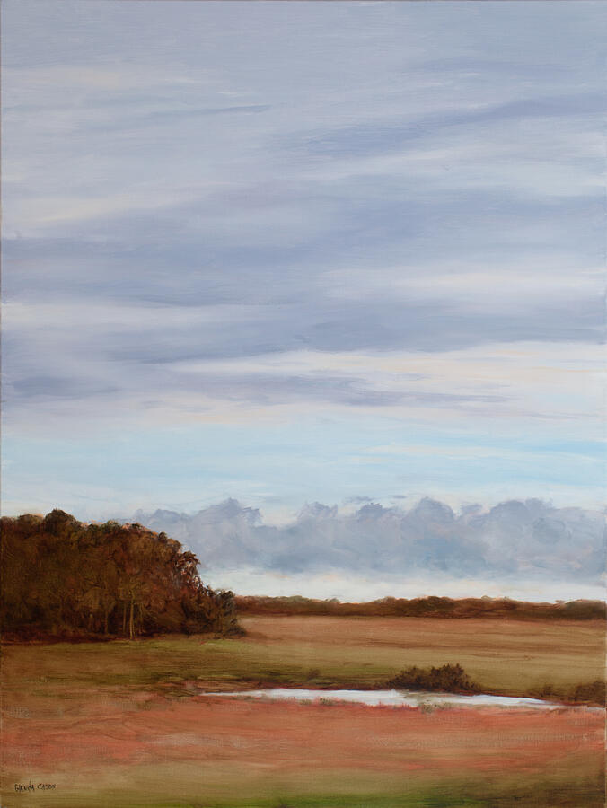 Coastal Clouds Painting by Glenda Cason