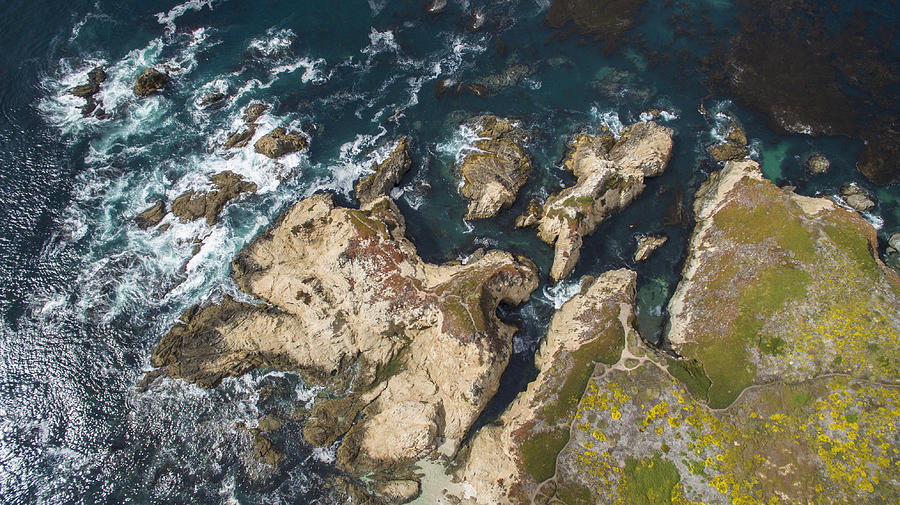 Above Photograph - Coastal Crevices by David Levy